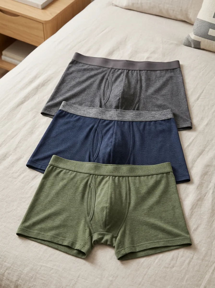 Men's Everyday Rotation Heathered Cotton Boxer Briefs Set