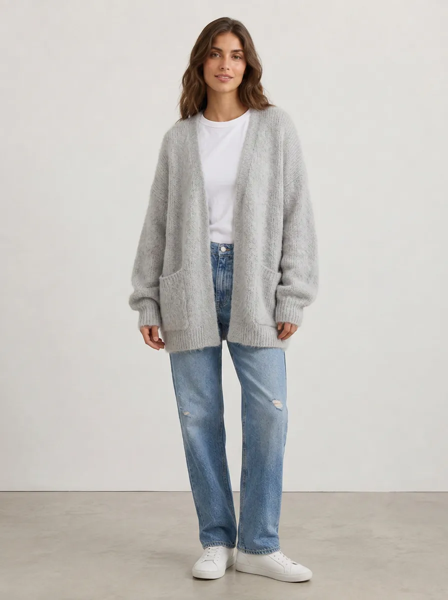 Women's Light Open-Front Knit Cardigan Open-Front