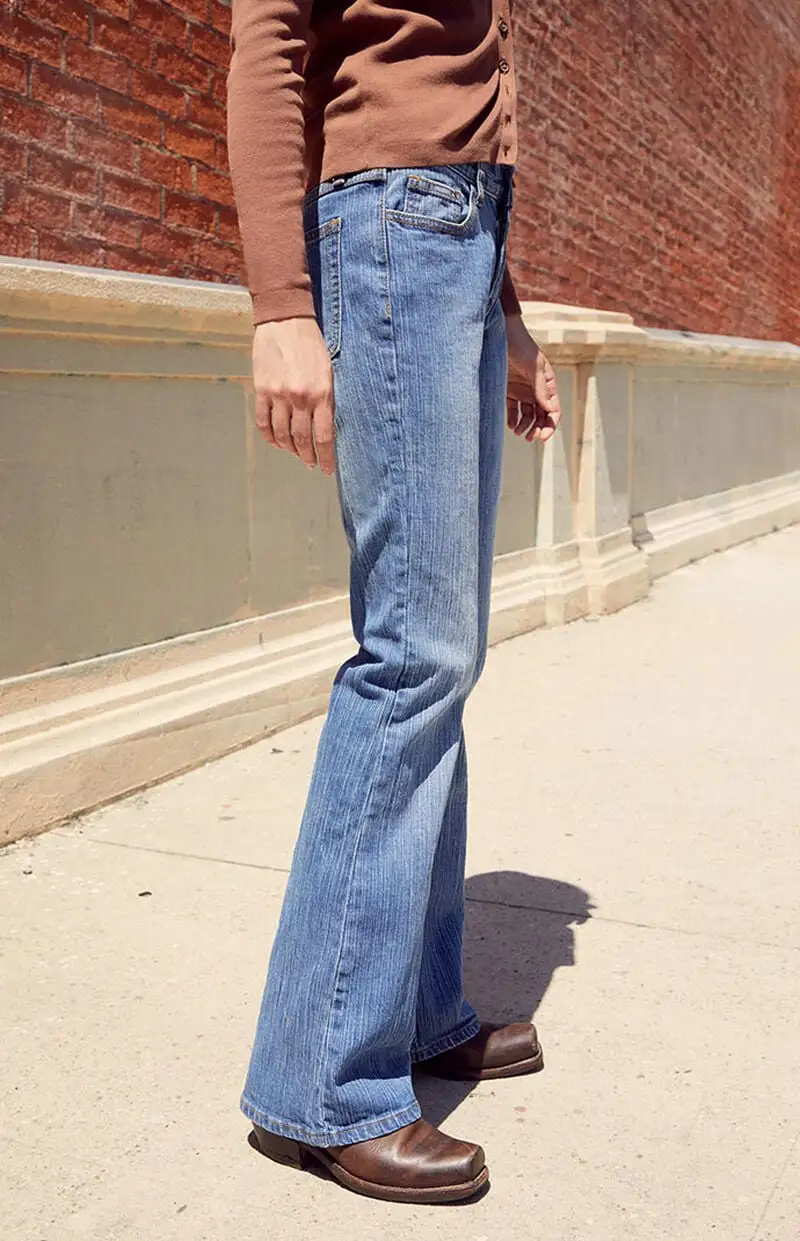 John Galt Medium Blue Brielle '90s Bootcut Low Rise Jeans