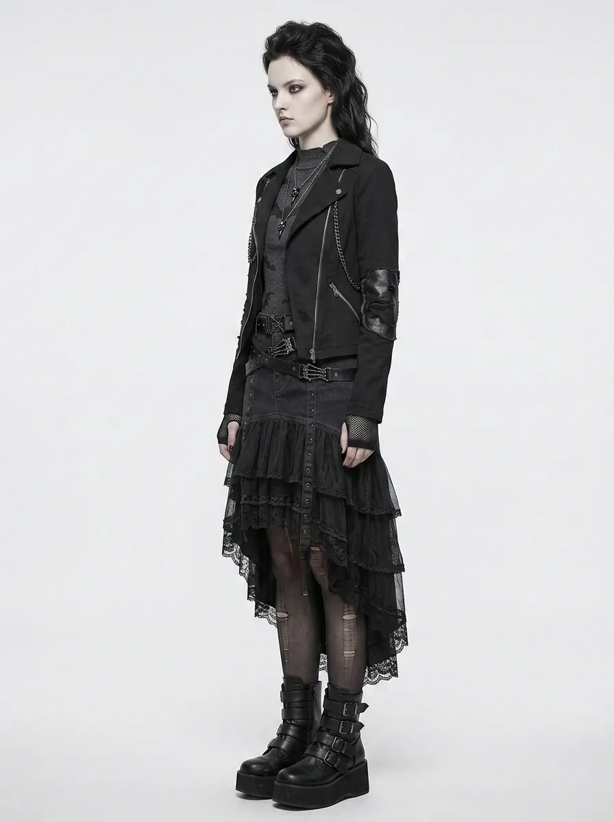 Women's Gothic Bat Pattern Printed Top