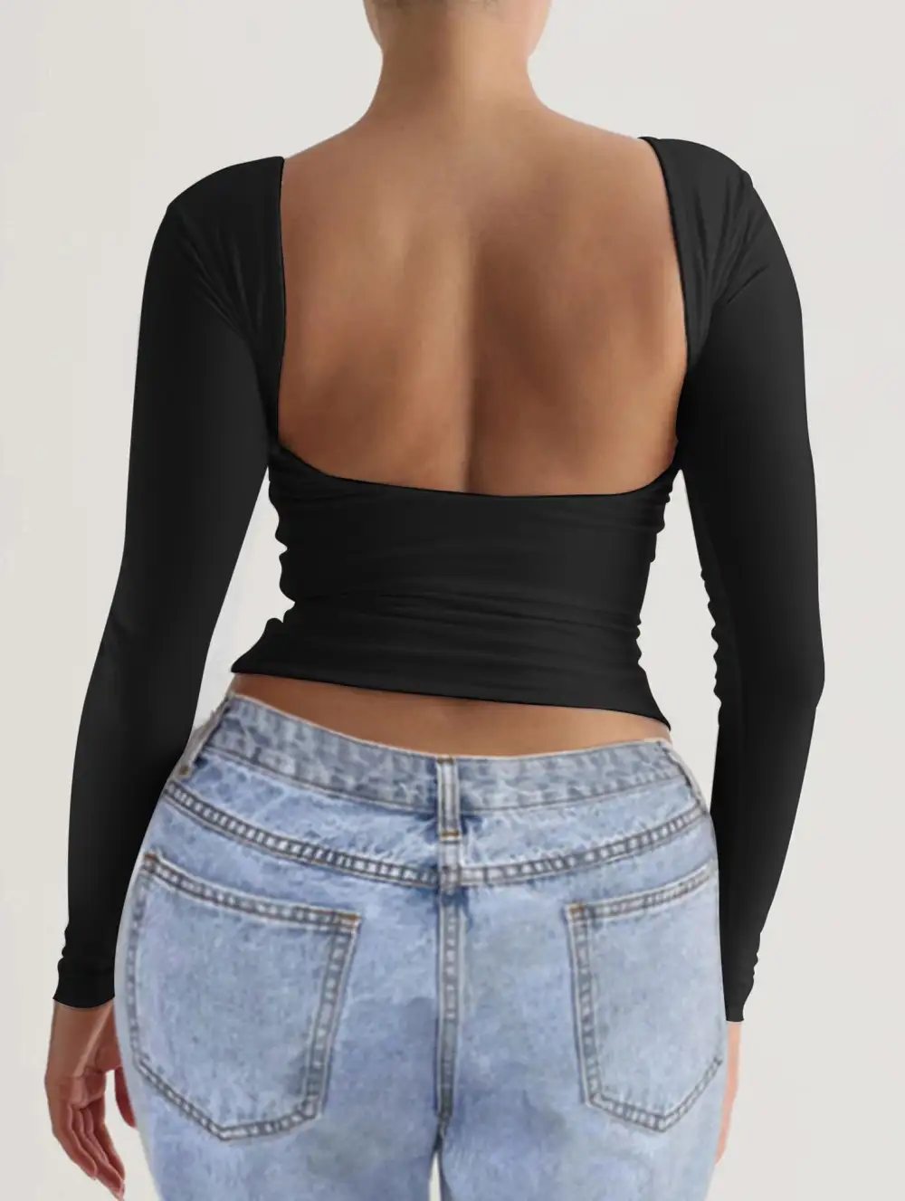Slim Fit Long Sleeve Layering Top