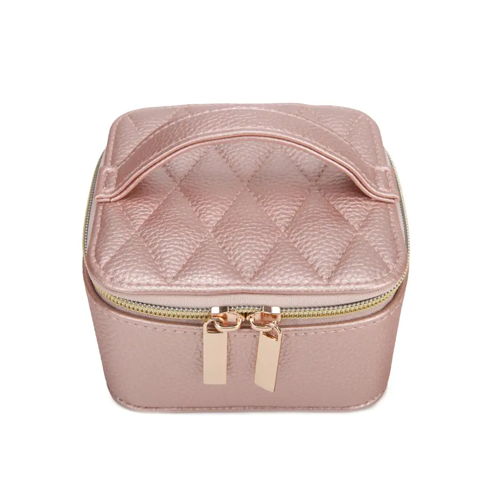 Quilted Travel Jewelry Case with Pouch