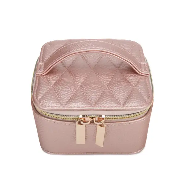 Quilted Travel Jewelry Case with Pouch