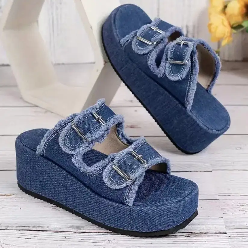 Contemporary Wedge Heeled Sandals