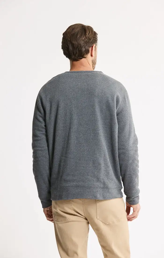 Recycled Jacquard Sherpa Lined Crewneck
