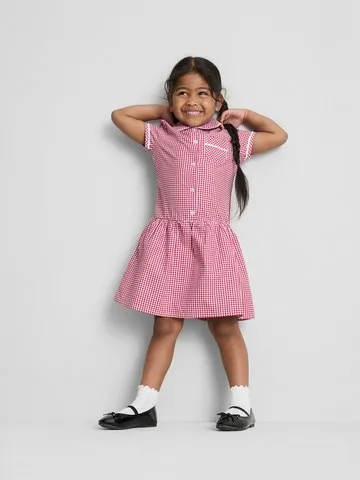 3-7yrs | Cotton Rich Gingham Check School Dress
