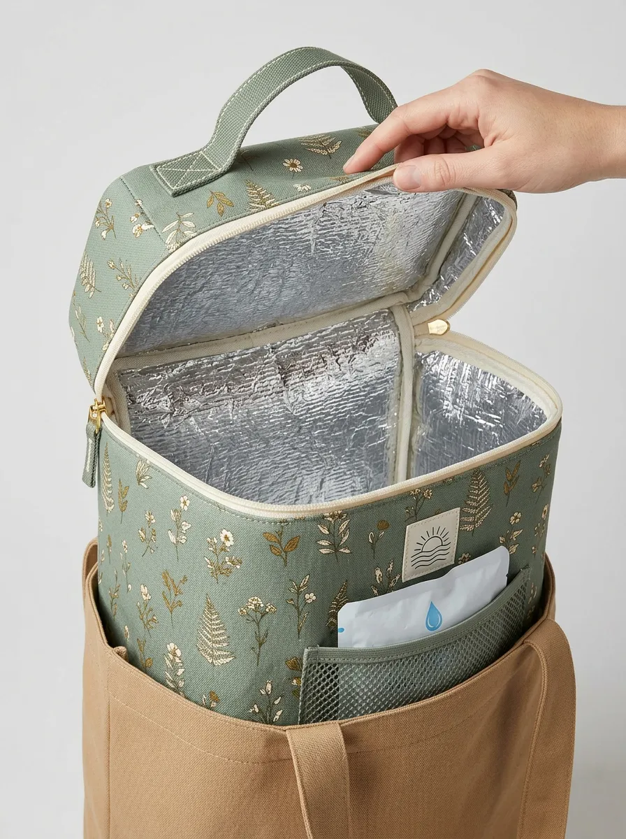 Nature Lover Botanical Floral Printed Insulated Lunch Bag