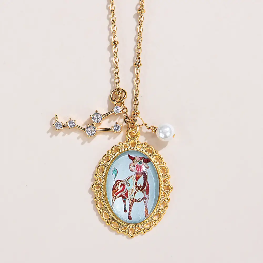 Delicate Pearl Cabochon Heart Pendant Necklace