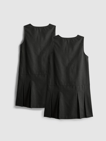 7-15yrs | 2pk Pleated Pinafore School Dresses detail 3