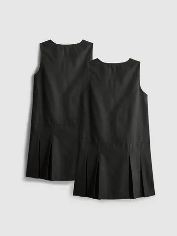 7-15yrs | 2pk Pleated Pinafore School Dresses