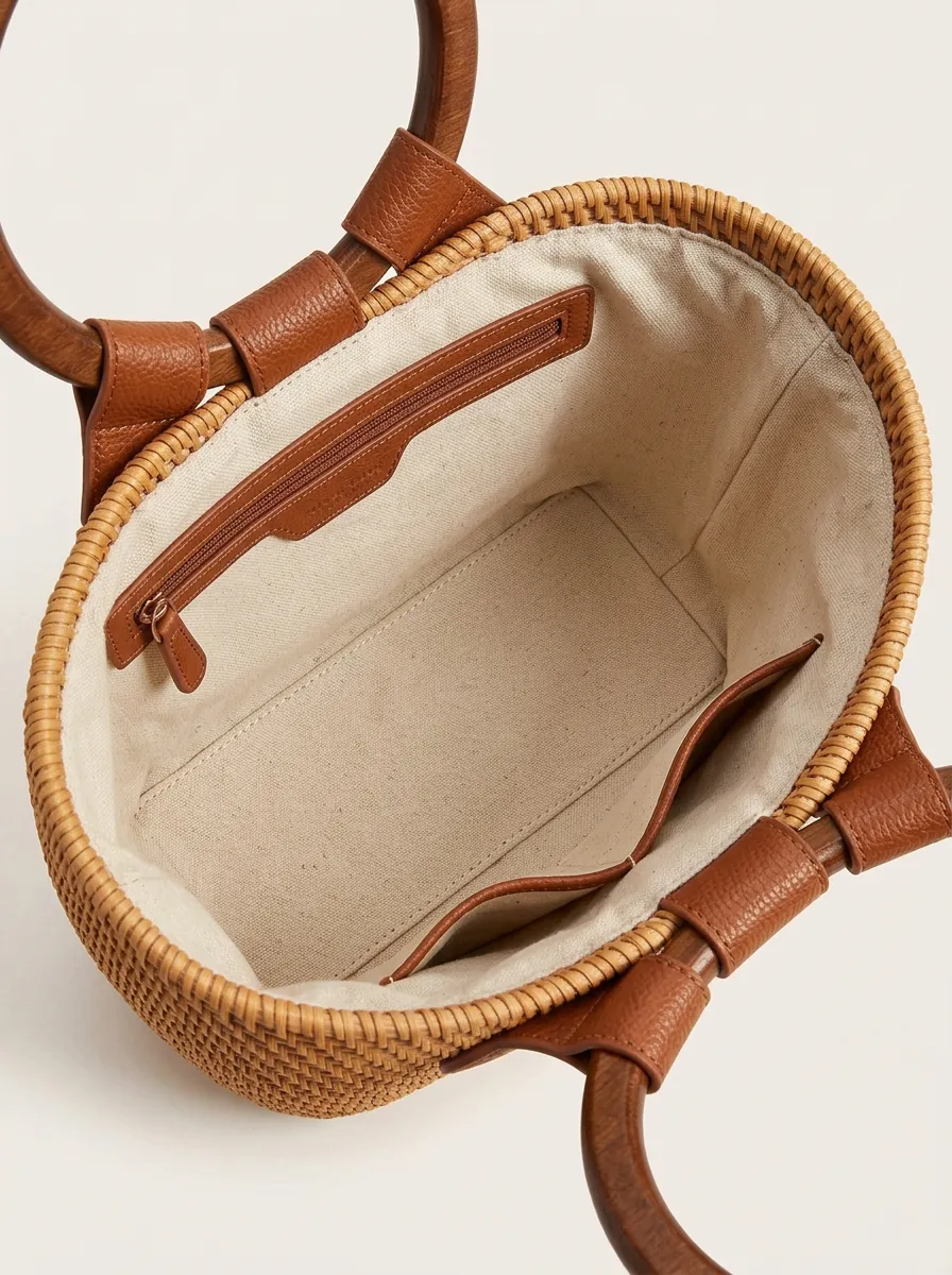 Women's Woven Textured Tote Bag