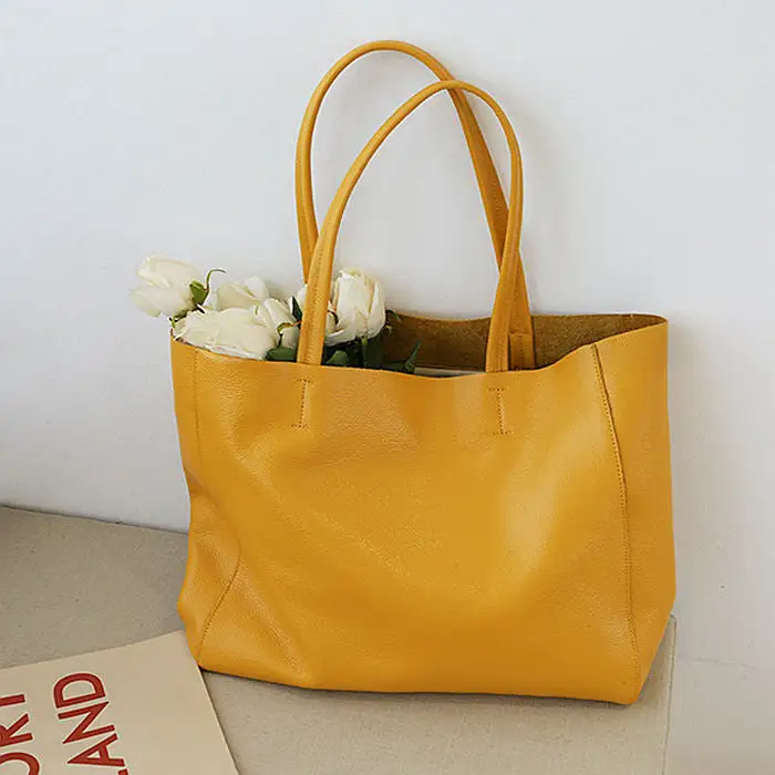 Full Grain Leather Convertible Tote Bag