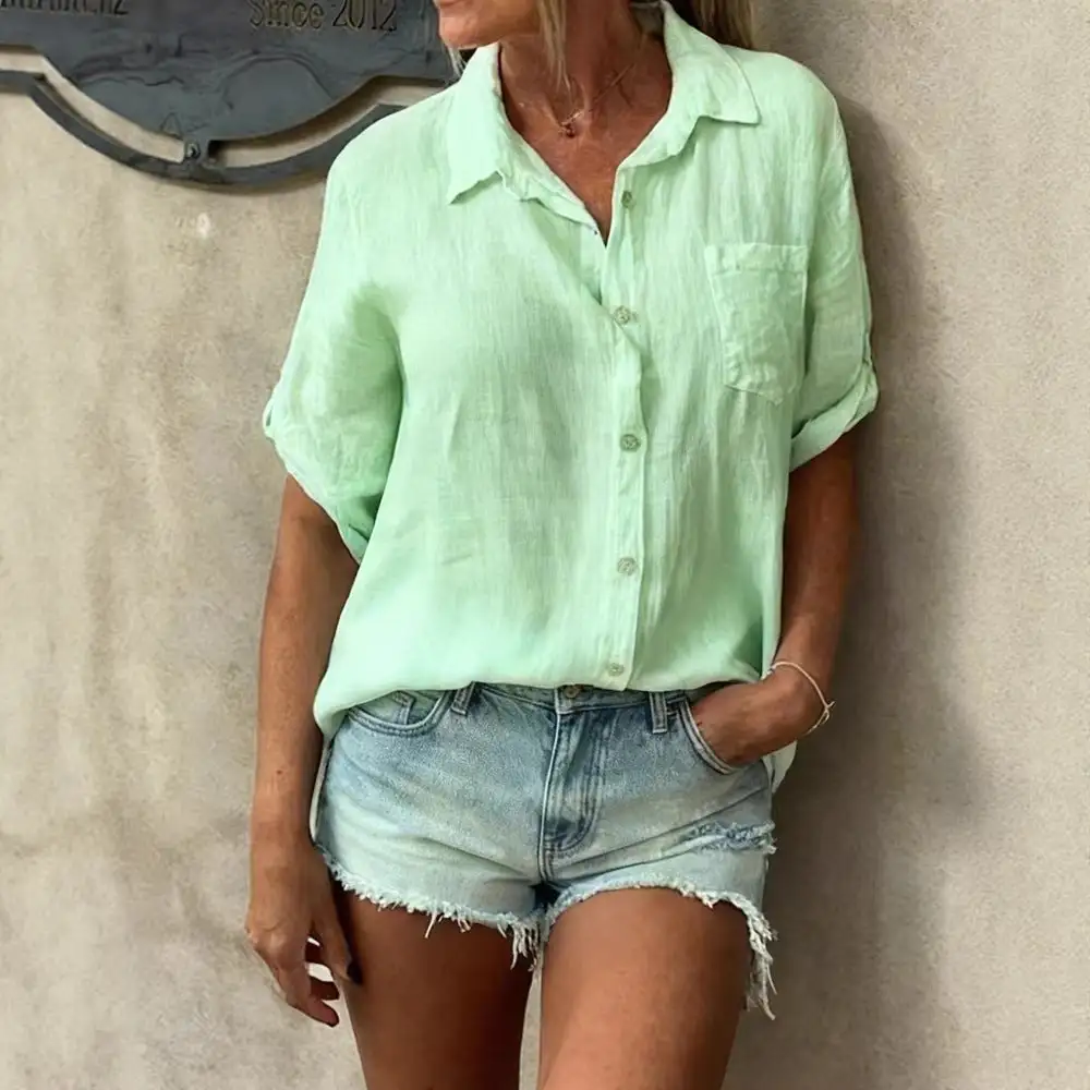 Relaxed Short Sleeve Blouse