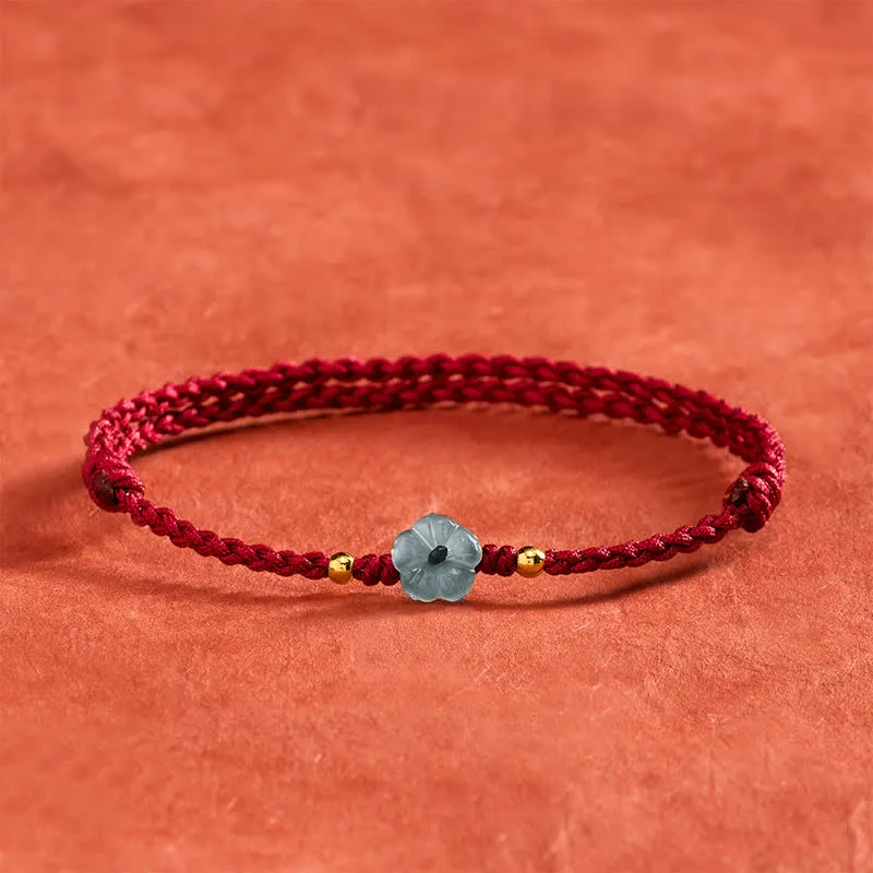 Jade Flower String Bracelet