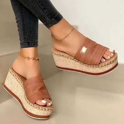 Textured Open-Toe Heeled Sandals
