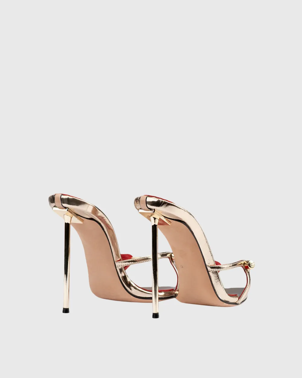 Cutout Nail Slippers in Gold