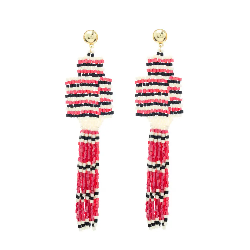 Artistic Streamlined Artful Beaded Earrings