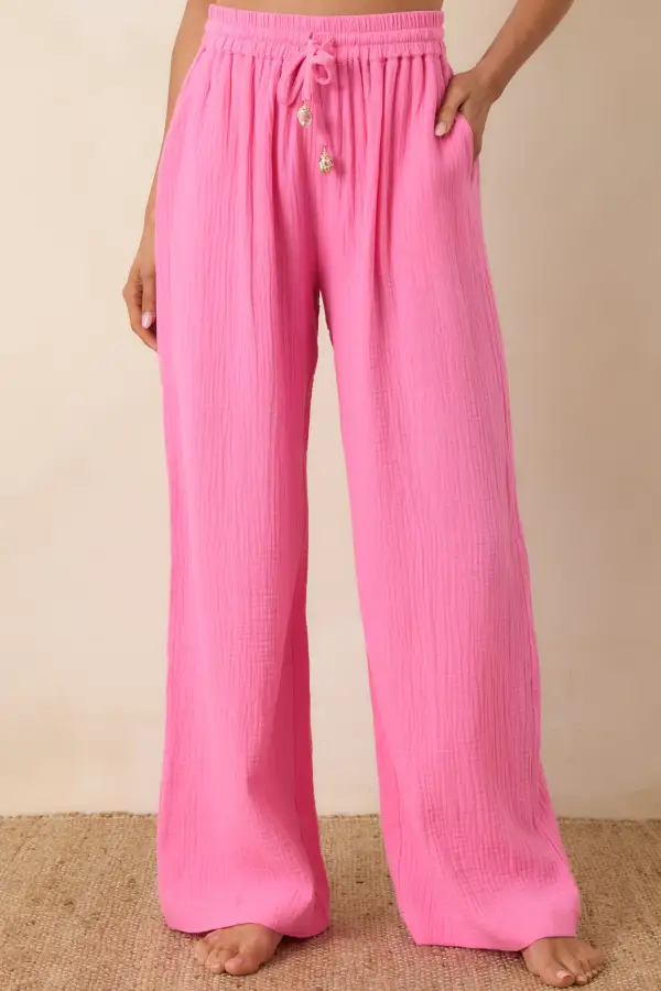 Elegant Accent Wide Leg Pants
