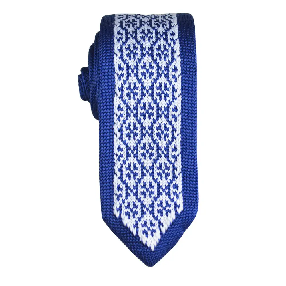 Tailored Patterned Men's Knit Tie