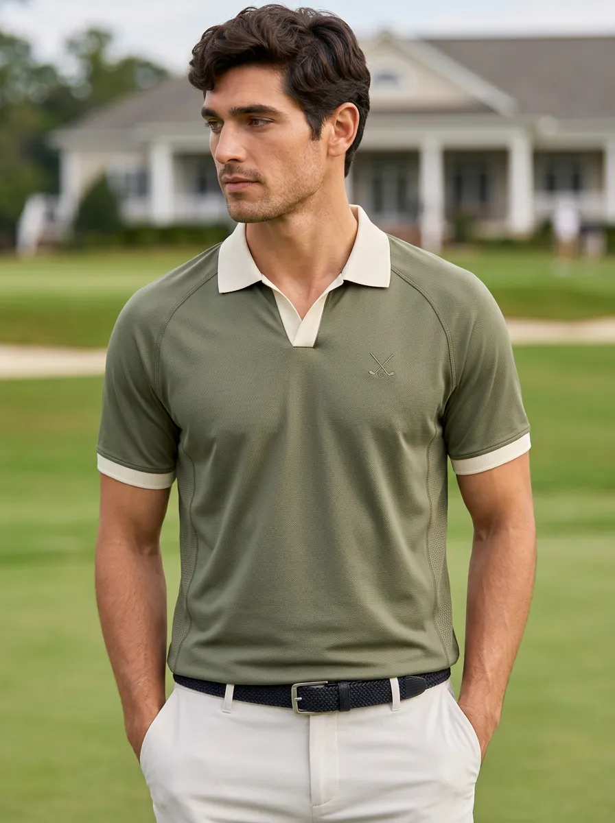 Men's Equestrian Lover Horse Riding Logo Embroidered Polo Shirt