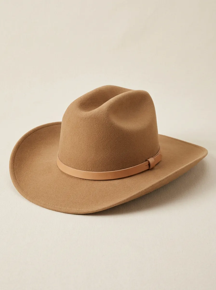 Heritage Style Brown Cowboy Hat with Simple Band