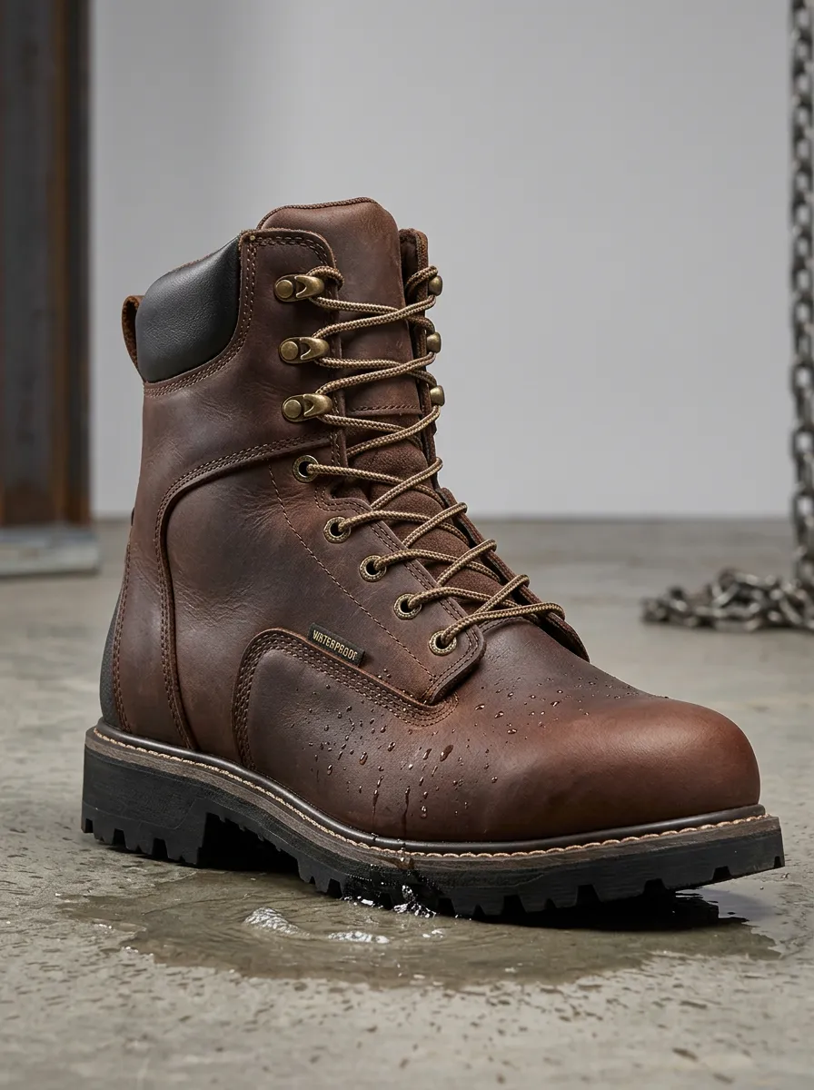 Men's Worksite Waterproof Construction Work Boots