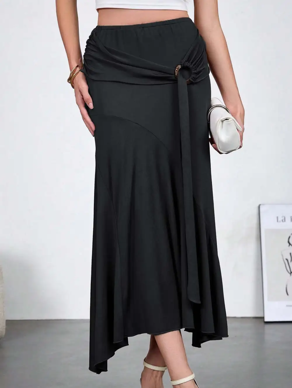 Irregular Bodycon Midi Skirt