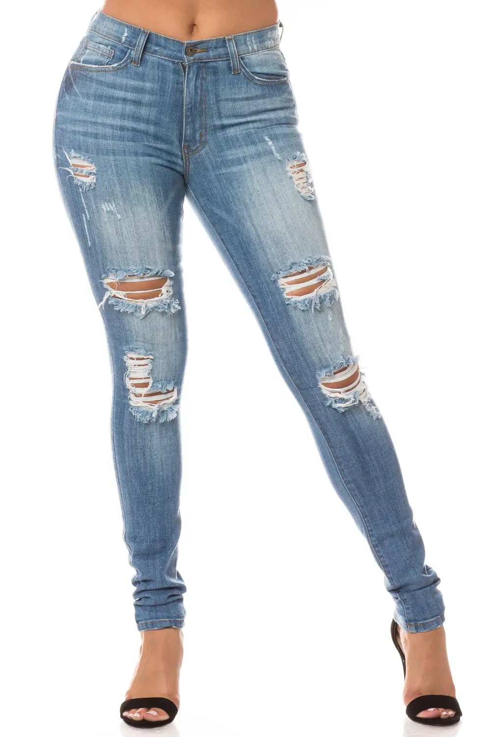 High-Rise Skinny Cargo Jeans