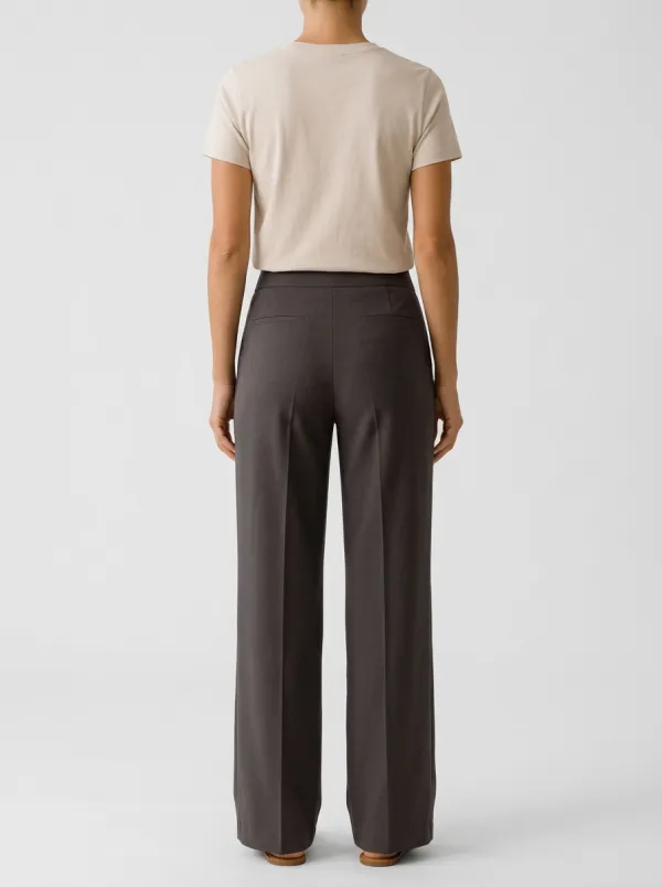 Women's Floral Embroidered Zip-Fly Straight-Leg Trousers