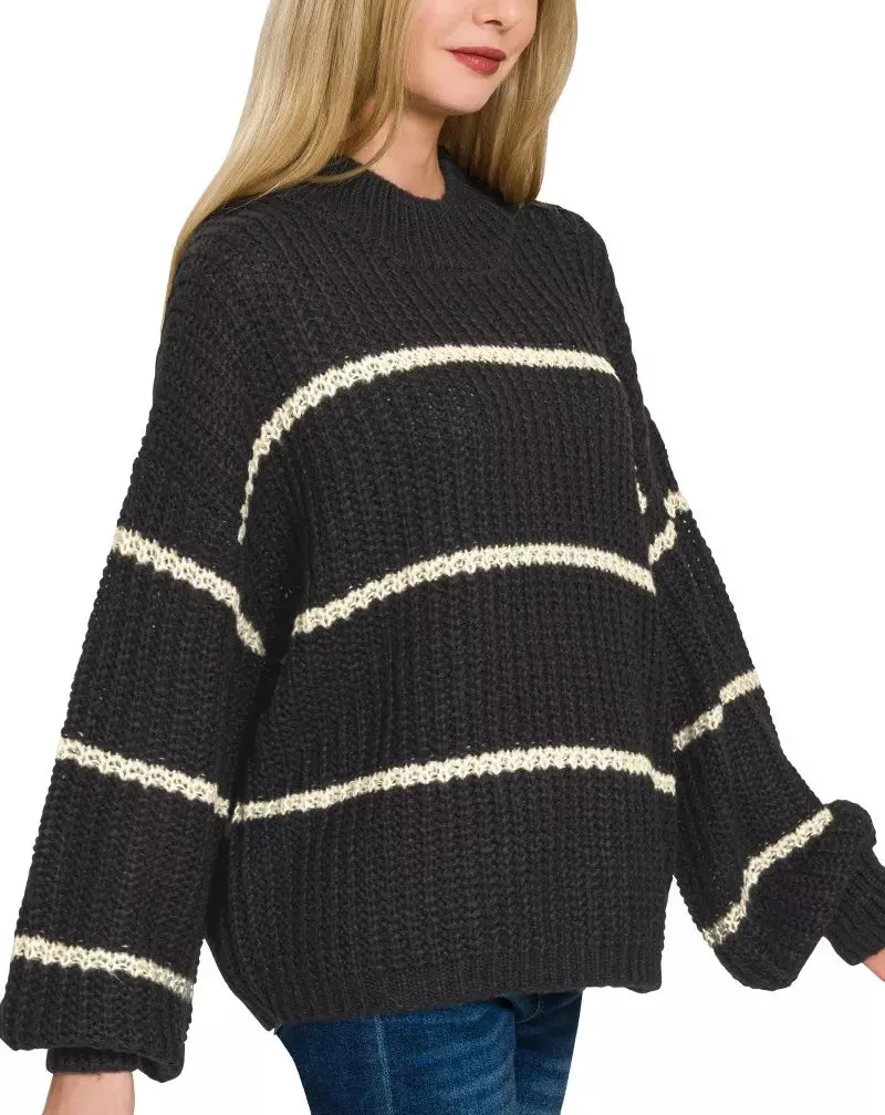Classic Oversize Striped Sweater