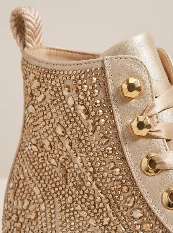 Modern Minimal Women's Rhinestone Platform Shoes