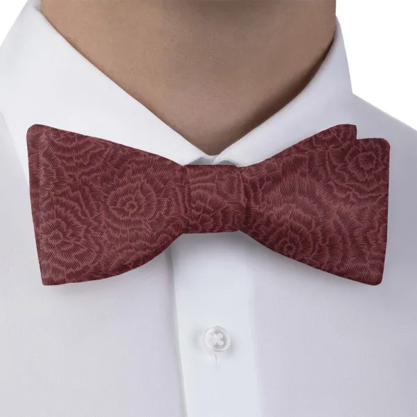 Scribble Blossom Pattern Bow Tie