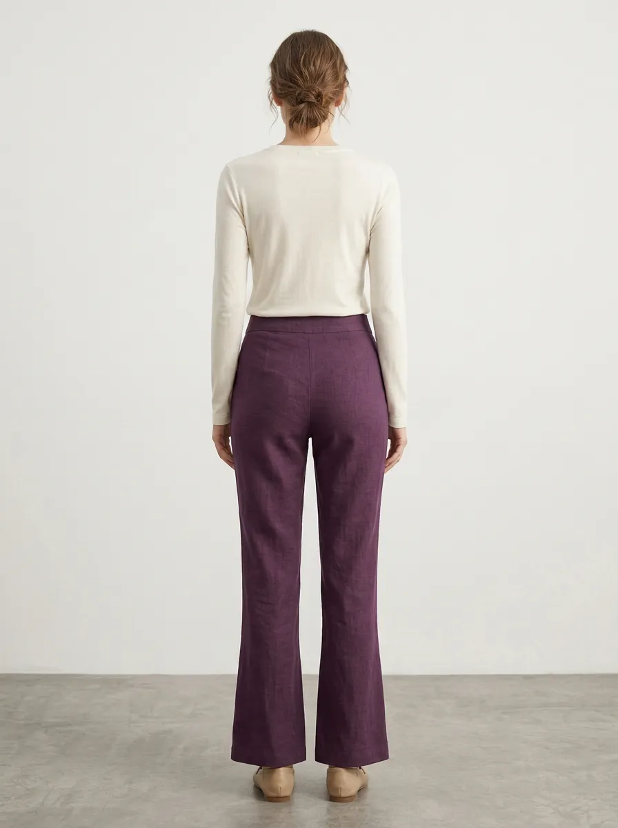 Women's Floral Embroidered Tailored Straight-Leg Trousers