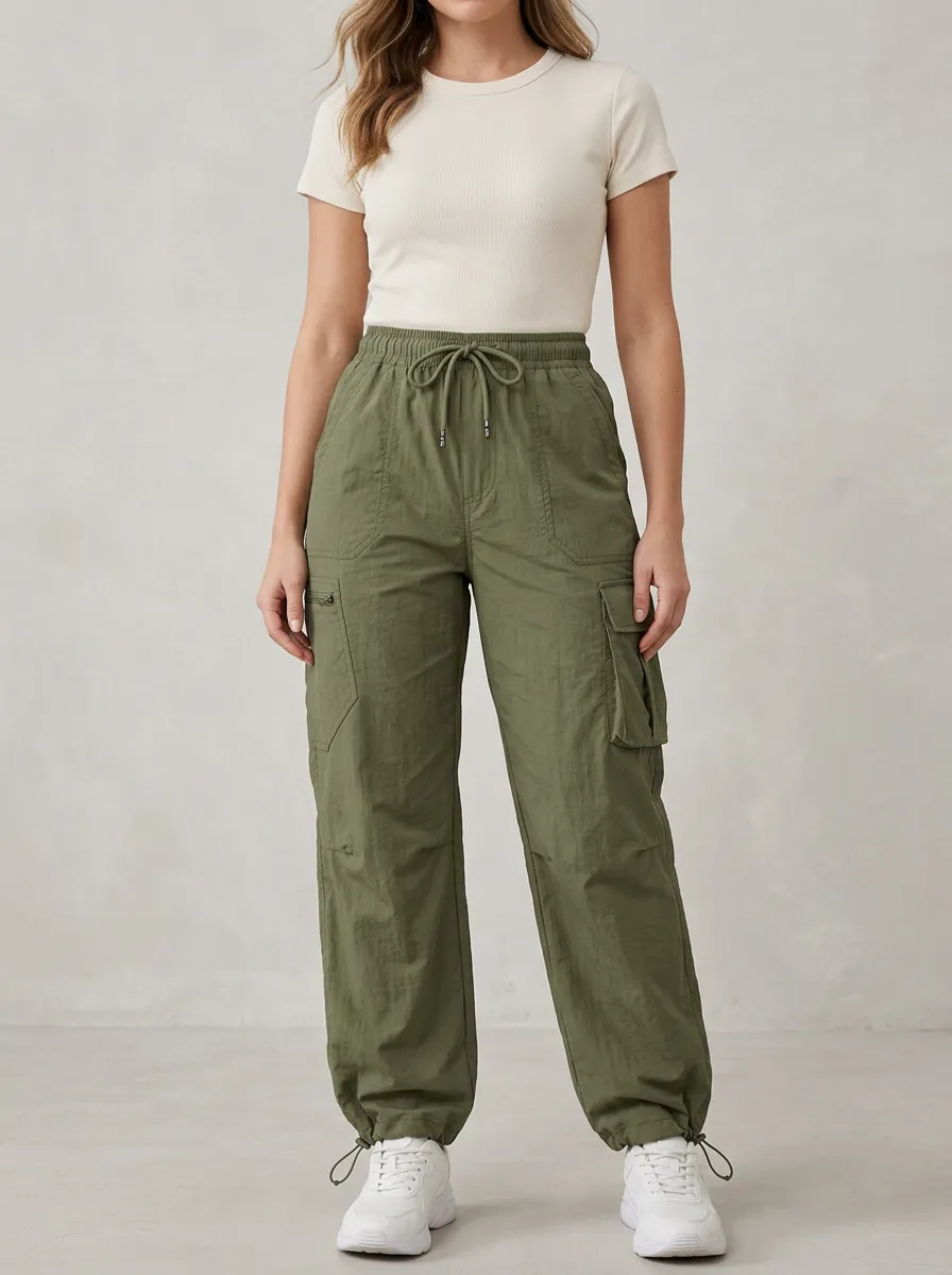 Everyday Drawstring Breathable Cargo Pants