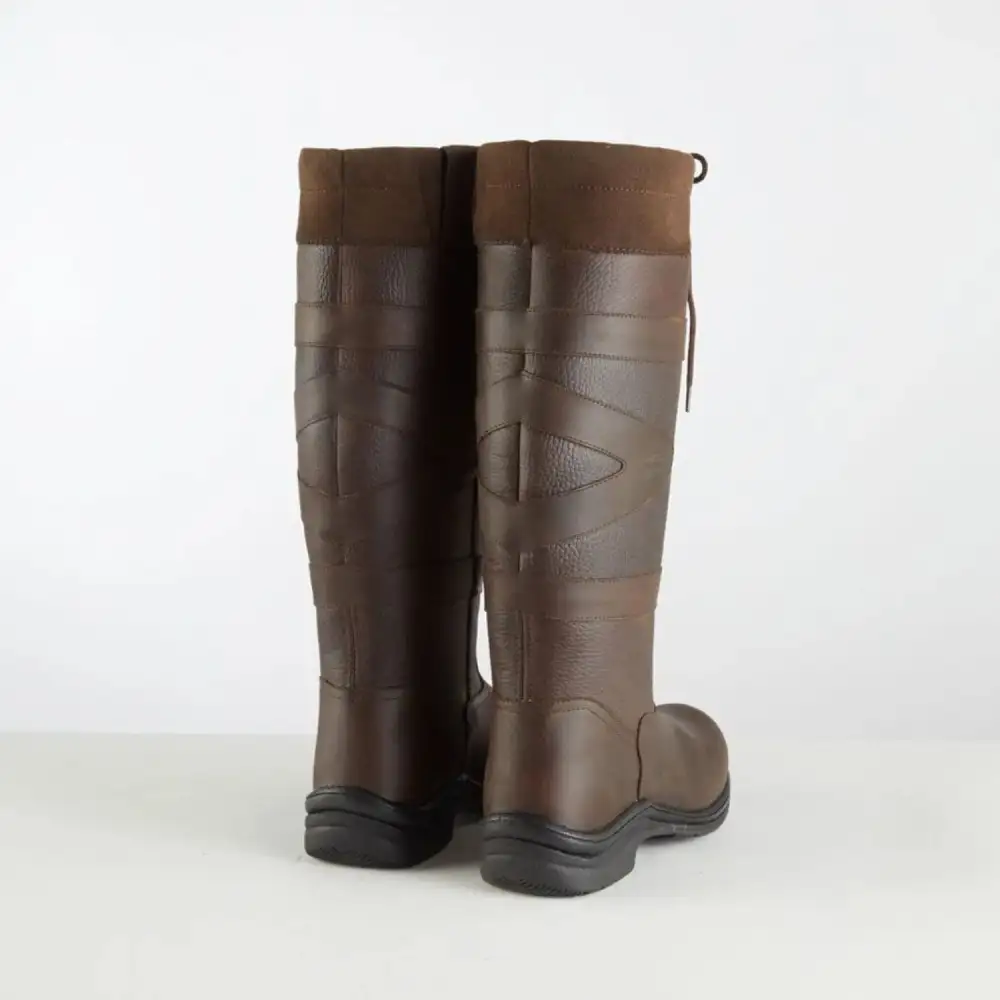 Modern Weather-Ready Leather Riding Boots