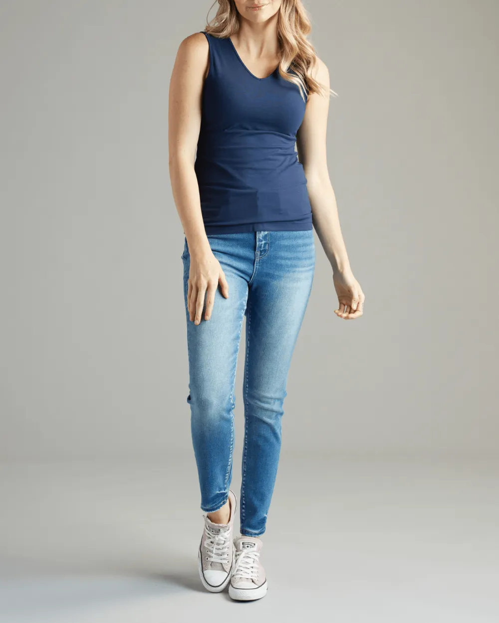 Blue Reversible Sleeveless Tank