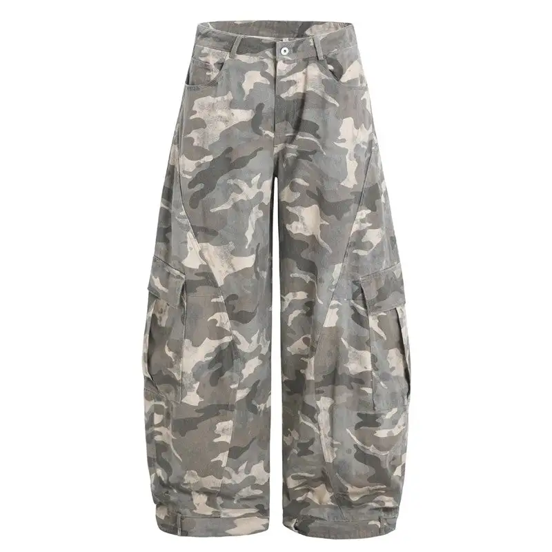 Women's Wide Leg Camouflage Cargo Pants