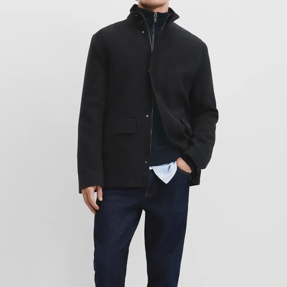 Men's Funnel Neck Moleskin Jacket