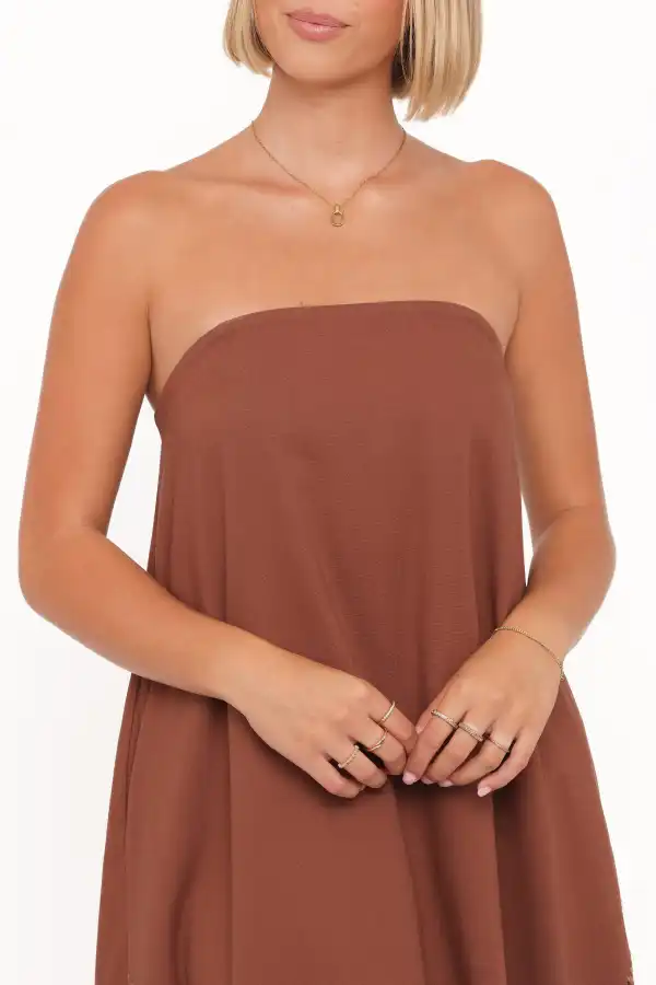Strapless Cotton Maxi Dress