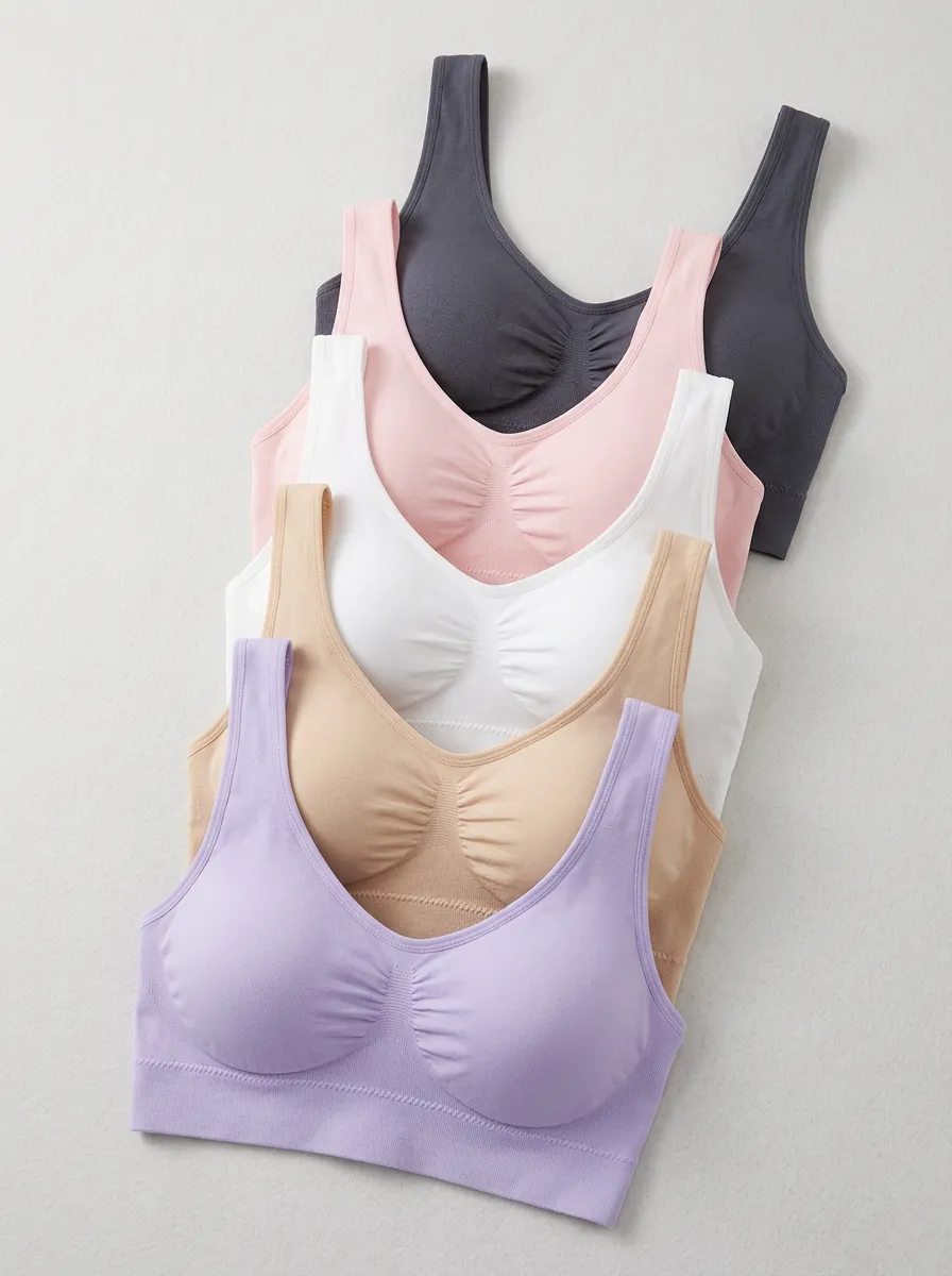 Classic Everyday Women's Wire-Free 5-Pack Bralette Set