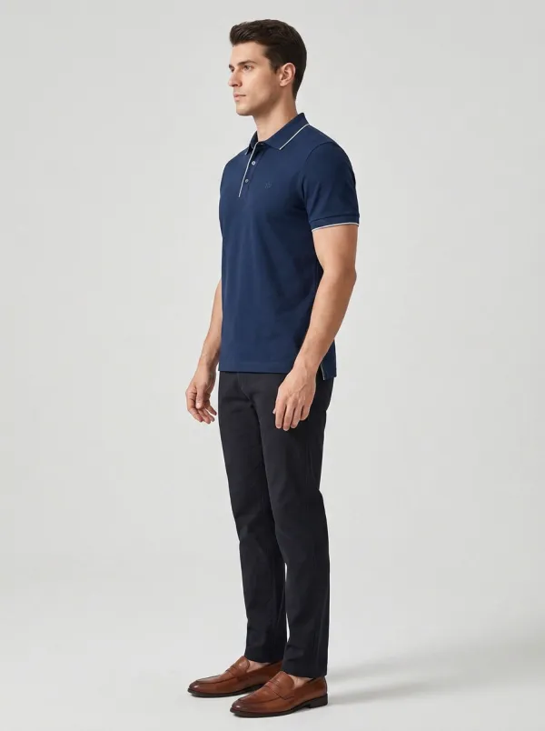 Leaf-Detail Men's Polo Shirt