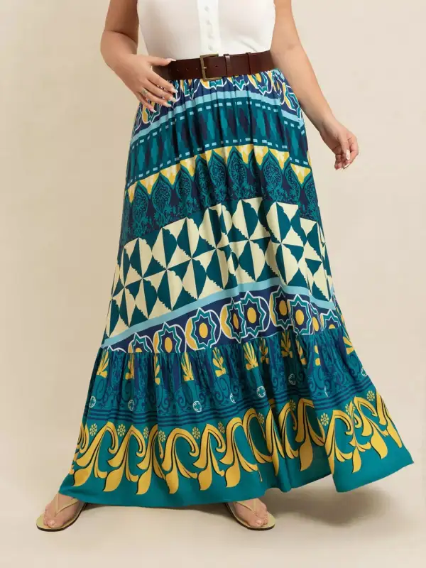 Printed Maxi Skirt