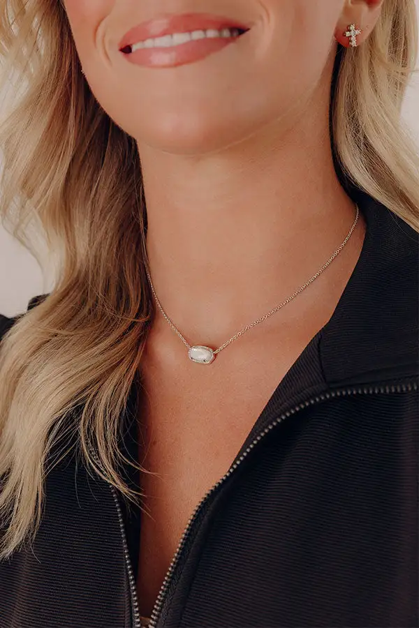 Pearl Station Pendant Necklace