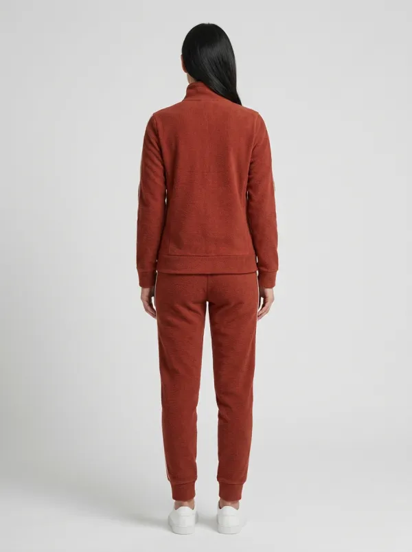 Women's Side-Piping Zip-Up Warm Tracksuit Set