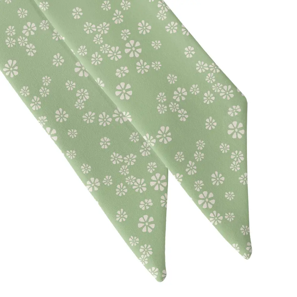 Floating Floral Pattern Hair Scarf