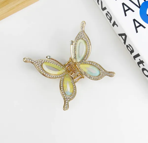 Butterfly Rhinestone Hair Claw Clip