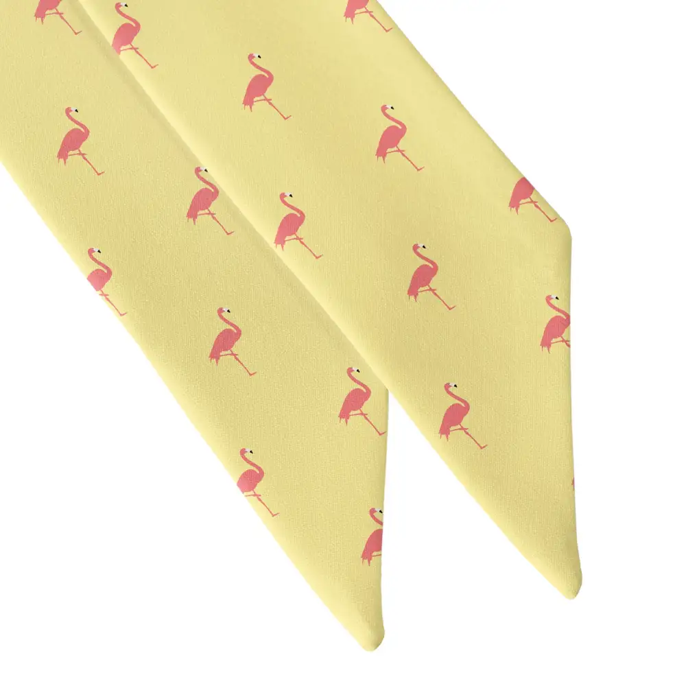 Flamingos Motif Hair Scarf