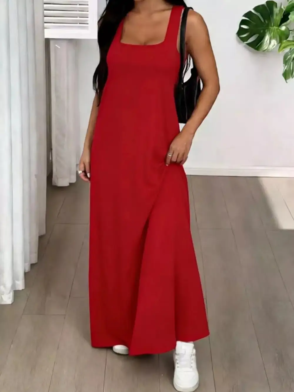 Scoop Neck Cami And Maxi Dress Set