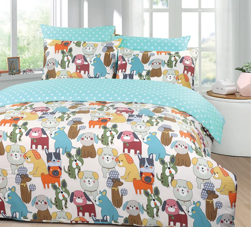 Textured Cotton Printed Coordinated Bedding Collection