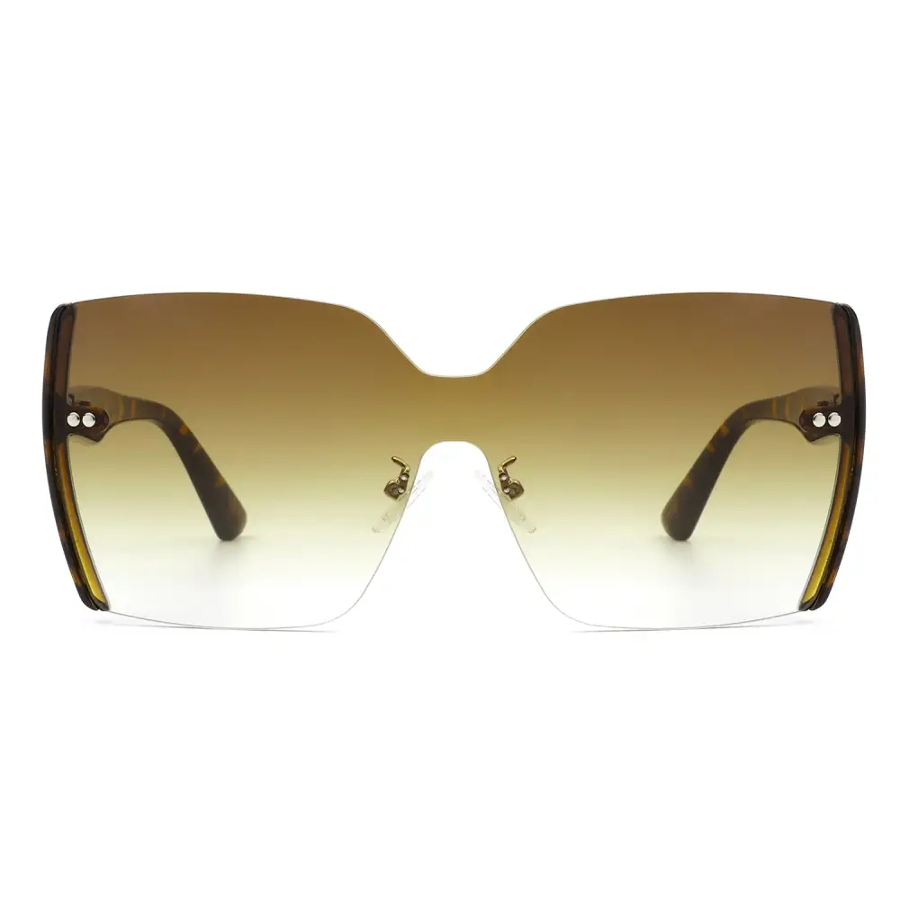 Woven Square Frame Sunglasses